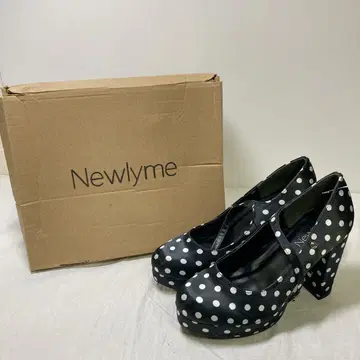 Newlyme 물방울 무늬 하이힐 귀여운 여성용 신발 41/9