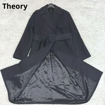 Theory 울 트렌치 롱 코트 벨트 WRAP TRENCH
