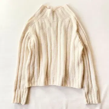 [ 새상품급 ] 마가렛호웰 와이드 리브 하이넥 니트 라무스 울 영국제