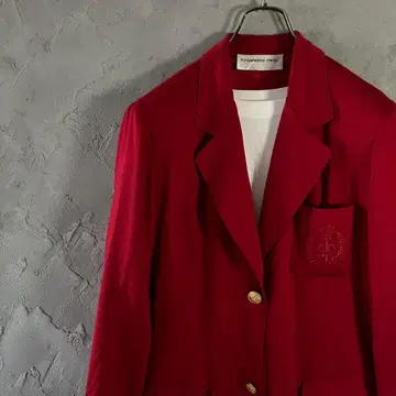 USA제 빈티지 테일러드 자켓 골드 버튼 자수 심플 LO15
