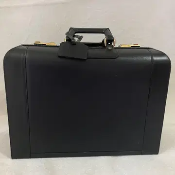 JAL 블랙 가죽 브리프 케이스