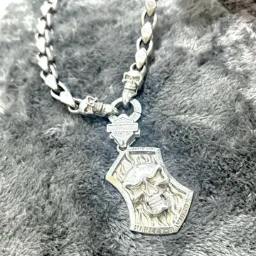 할리 데이비슨 스컬 네크리스 y2k s925