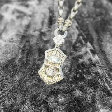 할리 데이비슨 스컬 네크리스 y2k s925