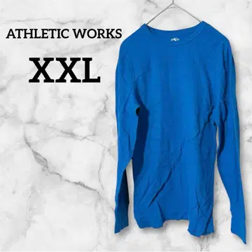새상품급 ATHLETIC WORKS 블루 [XXL] 긴팔 티셔츠