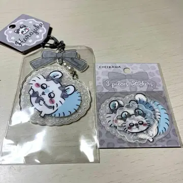 치이카와 GO!HARAJUKU 아크릴 키링 스티커 모몽가