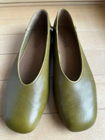 CAMPER 플랫슈즈 39 올리브 그린