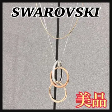 새상품급 SWAROVSKI 목걸이 반지 목걸이 골드 여성용