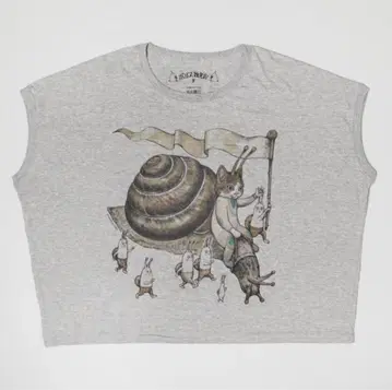 [ 미사용 새상품 ] 히구치 유코 와이드 T셔츠 Snail Prince