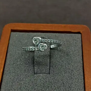 빈티지 실버 지르코니아 하트 앤티크 반지 11호