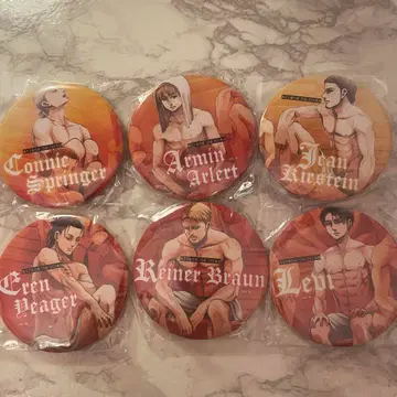 진격의 거인 특장판 사우나 캔뱃지 6종 세트