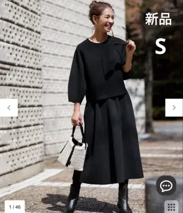 새상품 UNFILO 앙피로 폼 니트 셋업 블랙 S