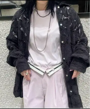 VINTAGE LIKE CODE LACE SHIRT ameri 아메리