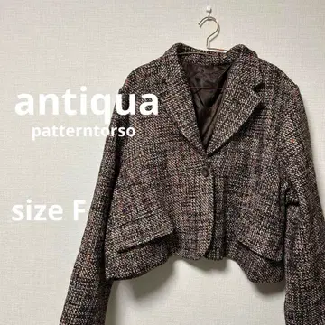 potterntorso 패턴 트위드 크롭 자켓