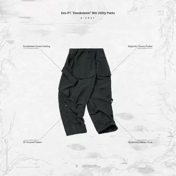 GOOPiMADE Exs-P1 BIG 유틸리티 팬츠 D-Gray