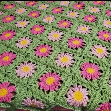 꽃밭 담요 약 107cm x 약 82cm