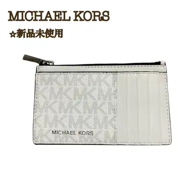 [ 새상품 ] 마이클코어스 COOPER 슬림 지퍼 지갑 화이트