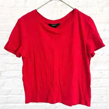 Forever21 포에버21 미니T셔츠 크롭 기장 레드 S