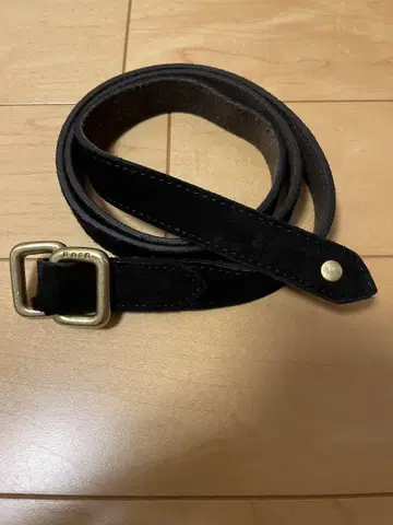 KAJA REVERSIBLE SUEDE SQUARE RING BELT