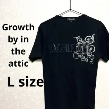 Growth 큐빅 라메 프린트 블랙 T셔츠 L 24A731
