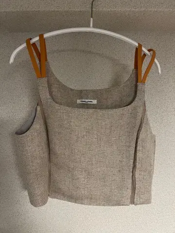 후미카우치다 HEMP SUITING BUSTIER TOP