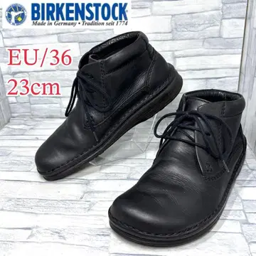 새상품급 버켄스탁 멤피스 하이 3홀 블랙 EU36/23cm