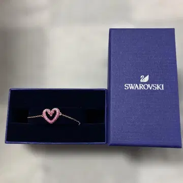 Swarovski 핑크 하트형 팔찌
