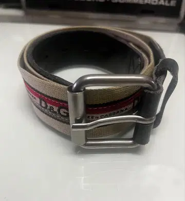 D&G 베이지/블랙 캔버스 벨트