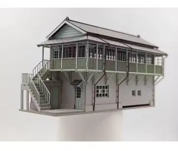 대만 건축 페이퍼 크래프트 N 게이지 가오슝항역 북 신호소 건물 스트럭처