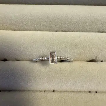 에메랄드컷 실버 반지 9호