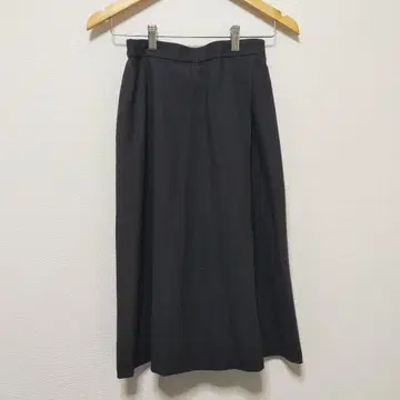 INDIVI A라인 랩 스타일 롱 스커트 블랙