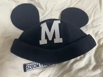 미키마우스 귀도리 모자 블랙