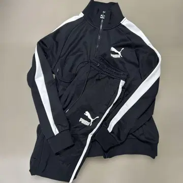 PUMA 블랙 T7 셋업 M L 사이즈