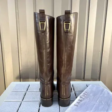 38 SARTORE 롱 부츠 다크 브라운 자키 부츠 24.5