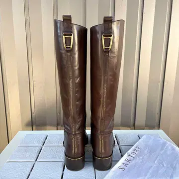 38 SARTORE 롱 부츠 다크 브라운 자키 부츠 24.5