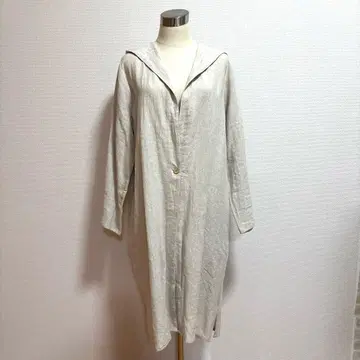 [ 새상품 ] 코일 나인 린넨 후드 부착 코트 샘플