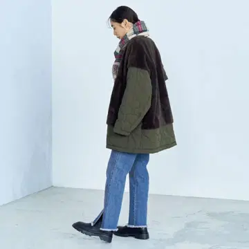 프레디 퍼 퀼트 코트