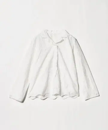 자수 오픈 카라 셔츠