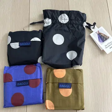 도트 무늬 BAGGU 에코백 블랙 단종