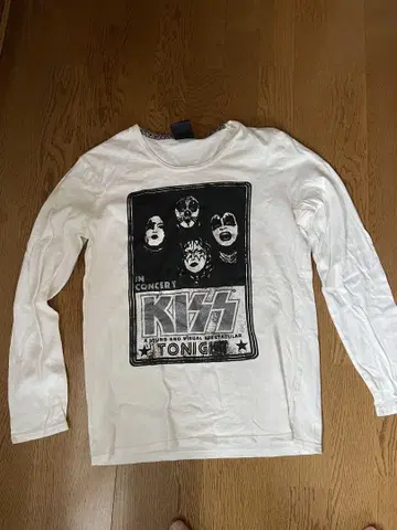 KISS 콘서트 프린트 L 사이즈 긴팔 티셔츠