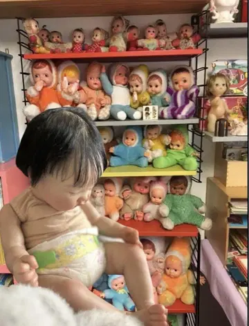 아기 인형 블랙 헤어 아기 본체 인형 앤티크 힐링 선물