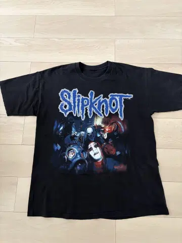 00s Slipknot 그래픽 T셔츠 블랙