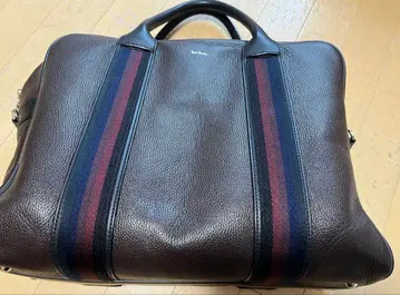 폴스미스 2way 비즈니스 백 주름 가죽 멀티 스트라이프