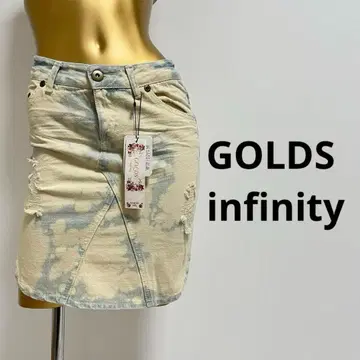 [ 4385 ] GOLDS infinity 데님 스커트 S 헤이세이 갸루