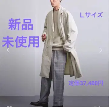 UNITED ARROWS 디크로스 사이드 슬릿 래글런 슬리브 코트