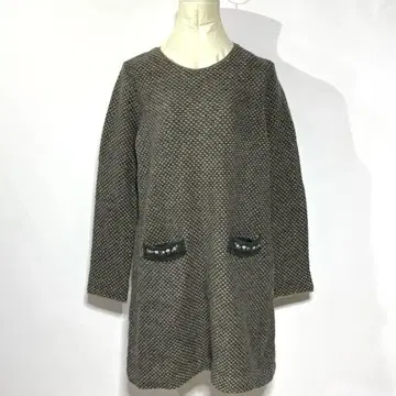 SONIA RYKIEL 캐시미어 튜닉 울 그레이 계열 비쥬/40