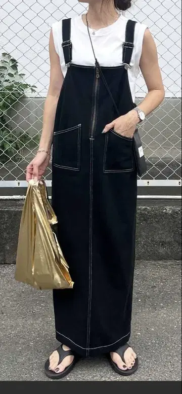 chiica 오리지널 점프수트 살로펫 스커트 하프 지퍼