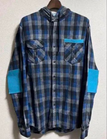 MUZE REBORN NELL CHECK SHIRT 엘보 패치 셔츠