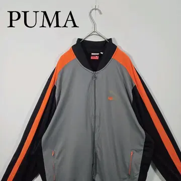 PUMA 집업 리브 저지 그레이/오렌지 트랙 자켓