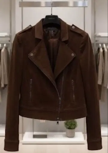 [ 새상품급 ] BCBG 벨로아 스웨이드 무스탕 원단 라이더 자켓