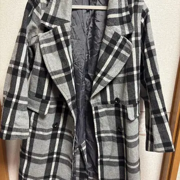 BROWN STANDARD 체크 무늬 롱 코트